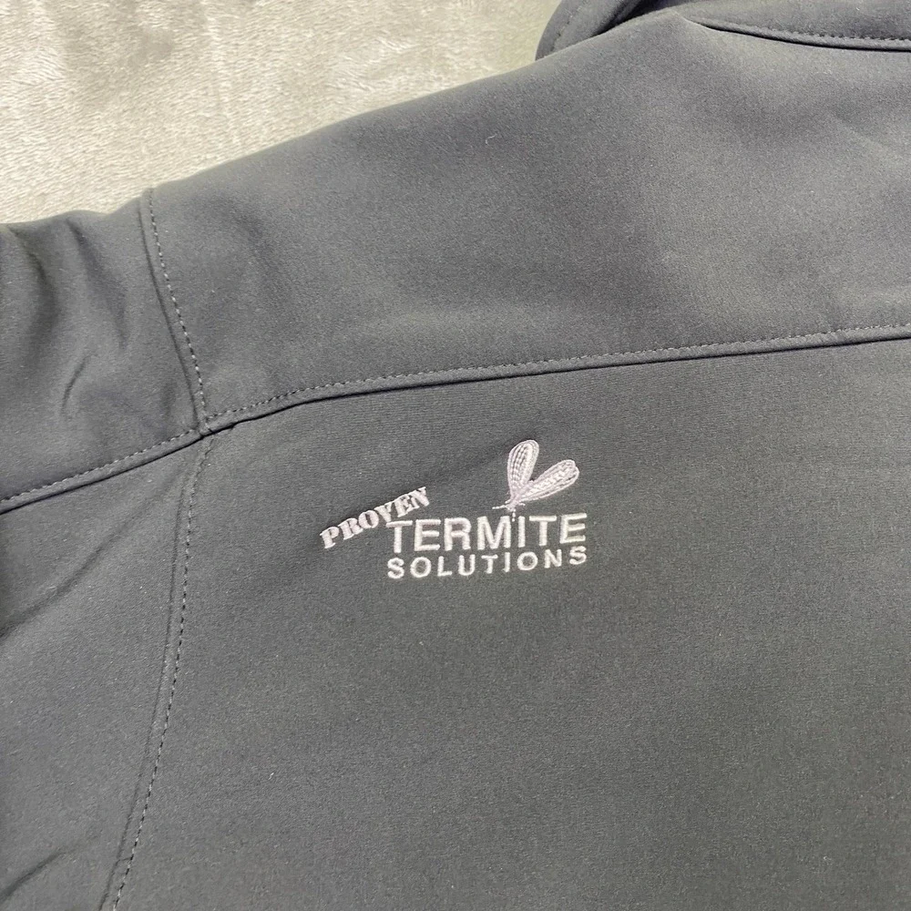 The North Face‎ Apex Mens Medium Black Softshell Full Zip Jacket Fleece Lined